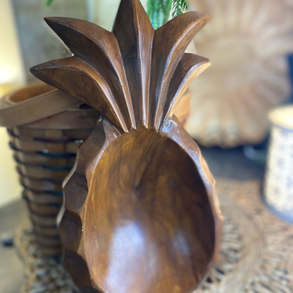 Wooden Pineapple Bowl